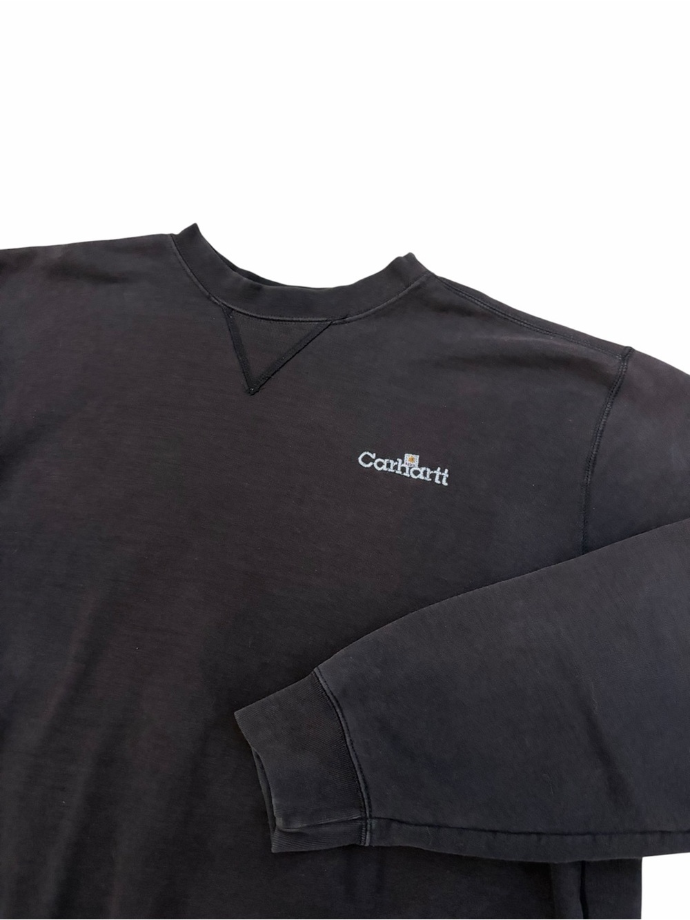 Carhartt Crewneck Sweatshirt Brown Spell Out Mens 2XLT Heavyweight Workwear